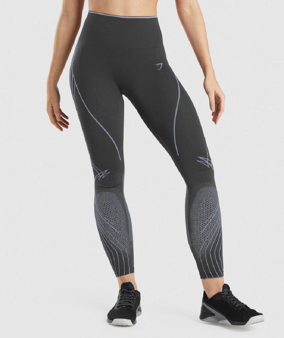 Leggins Gymshark Apex Seamless High Rise Mujer Negras Gris Lavanda Azules | CO 2863ZUT